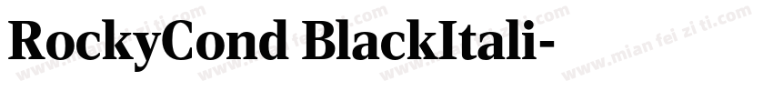 RockyCond BlackItali字体转换